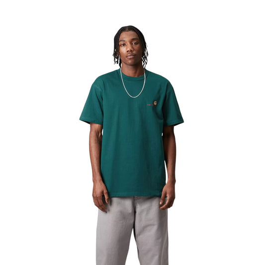 Carhartt Wip S/S American Script T-Shirt - Malachite