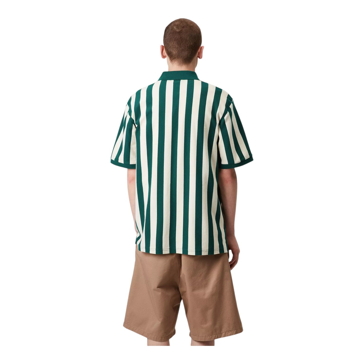 Carhartt Wip S/S Boynton Polo - Boynton Stripe / Rainforest