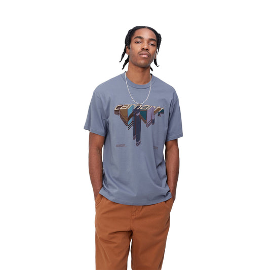 Carhartt Wip Diagram Script T-Shirt - Bay Blue Francis Concept