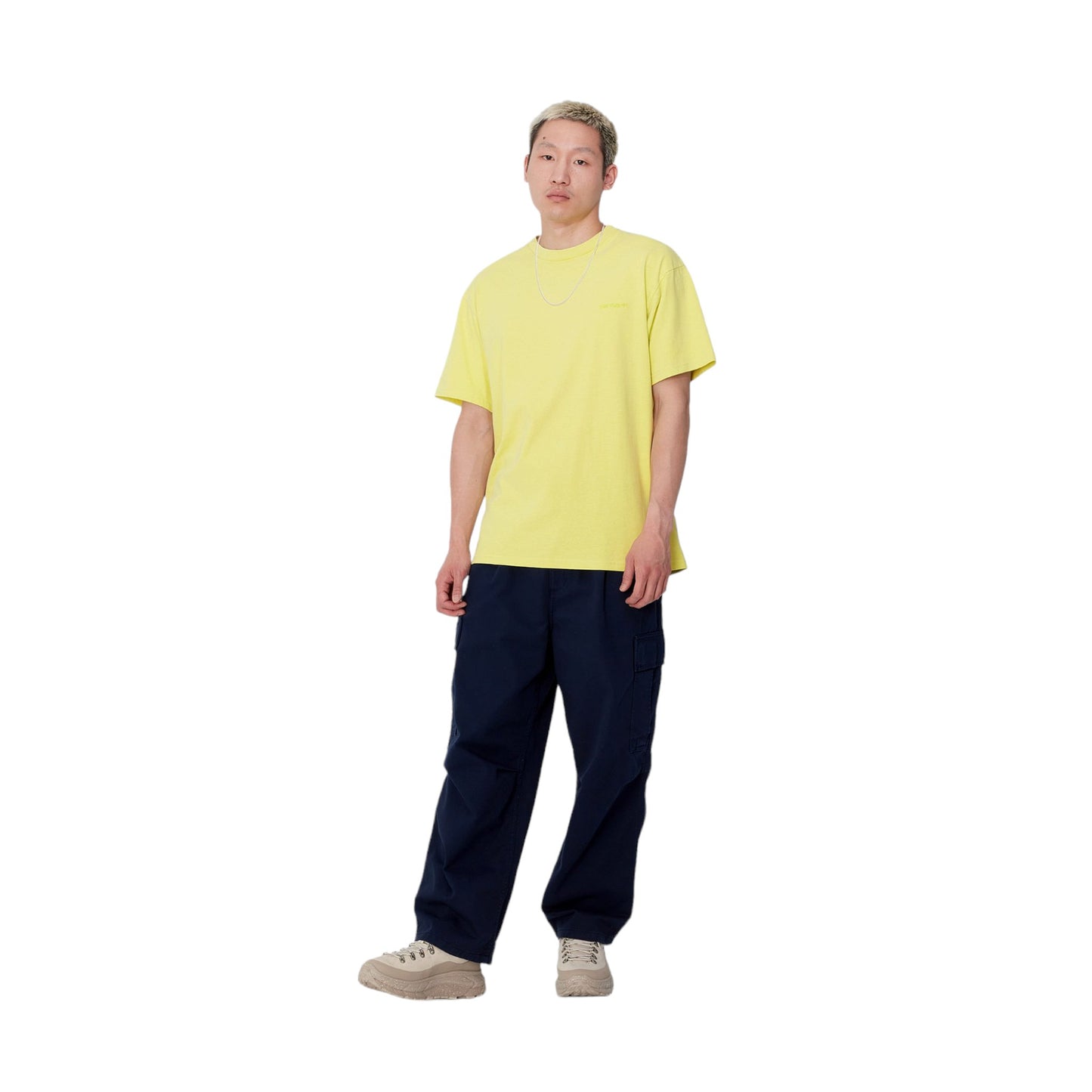 Carhartt Wip S/S Duster Script T-Shirt - Arctic Lime  garment dyed Francis Concept