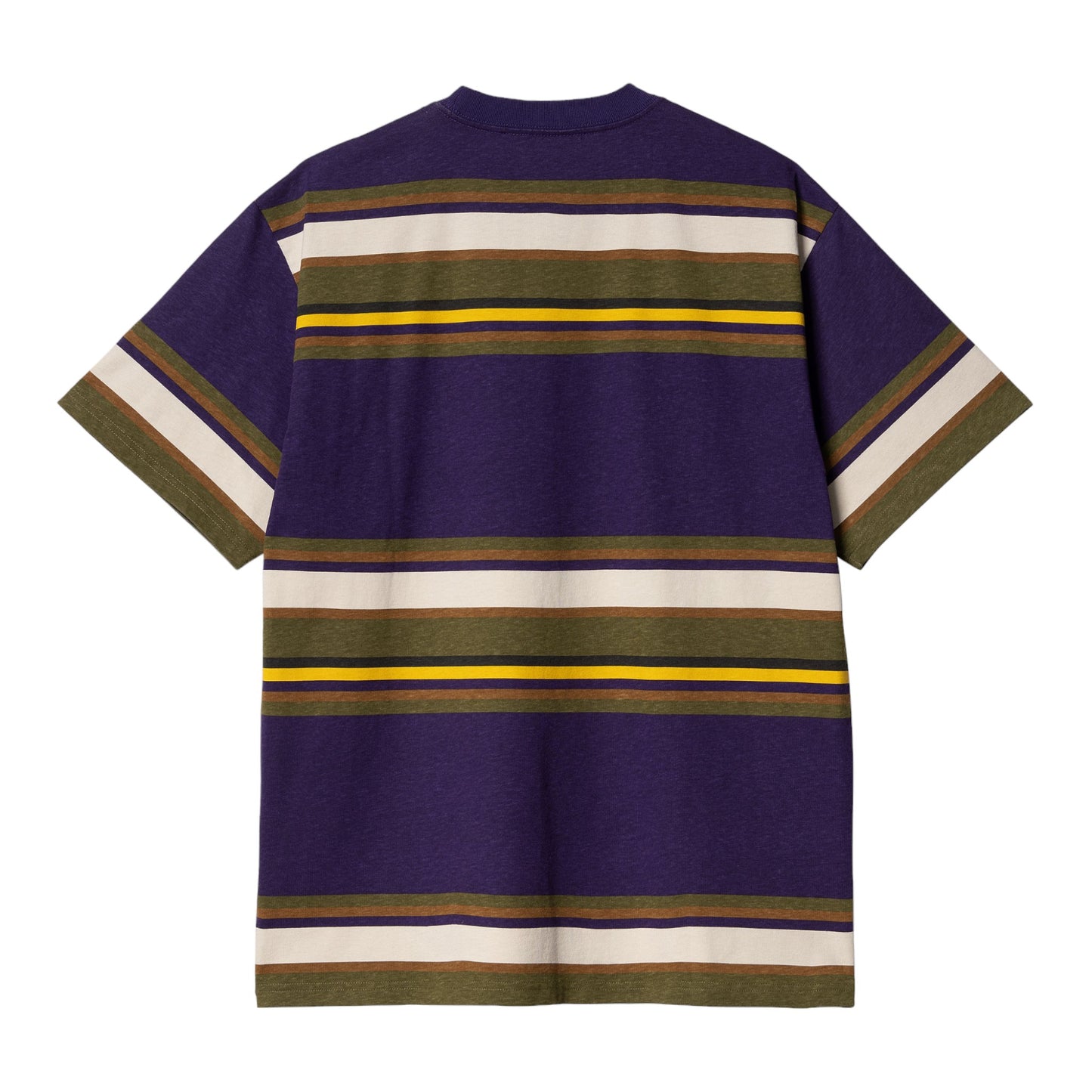 Carhartt Wip Morcom T-Shirt - Morcom Stripe, Tyrian heavy stone wash
