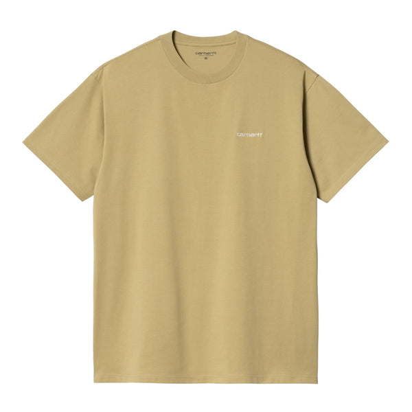 Carhartt Wip S/S Script Embroidery T-Shirt - Agate / White Francis Concept