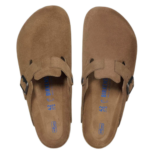 Sabot Birkenstock Boston SFB Suede Leather - Dark Tea-Francis Concept