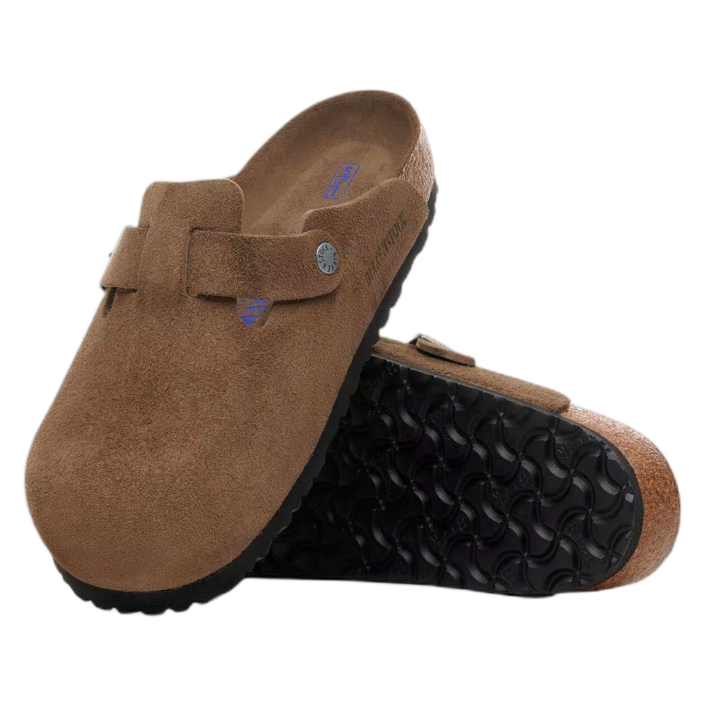 Sabot Birkenstock Boston SFB Suede Leather - Dark Tea-Francis Concept