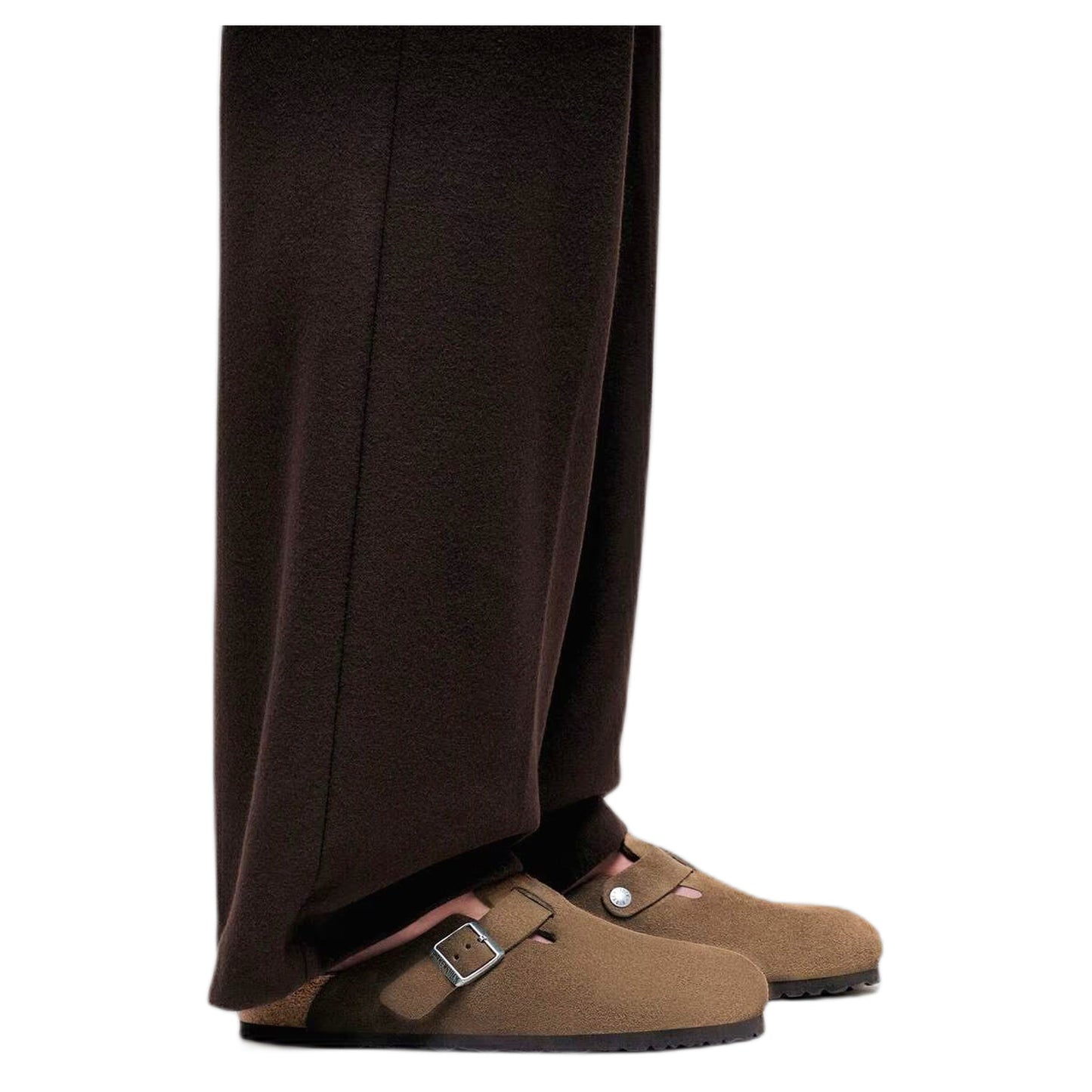 Sabot Birkenstock Boston SFB Suede Leather - Dark Tea-Francis Concept