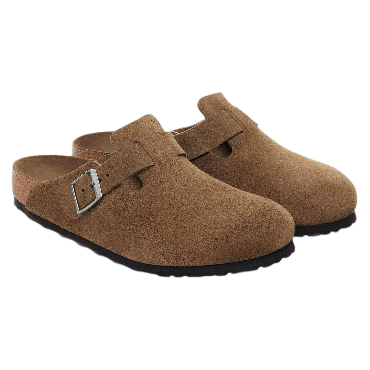 Sabot Birkenstock Boston SFB Suede Leather - Dark Tea-Francis Concept