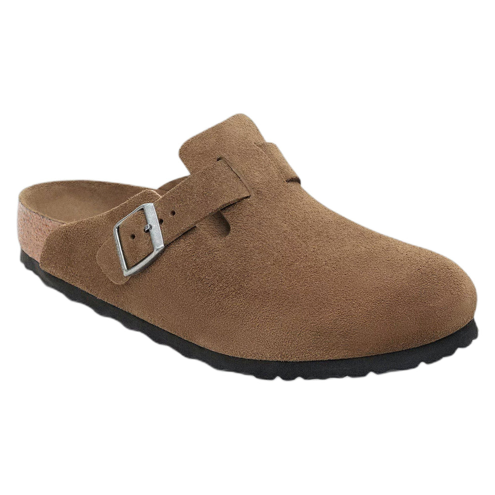 Sabot Birkenstock Boston SFB Suede Leather - Dark Tea-Francis Concept
