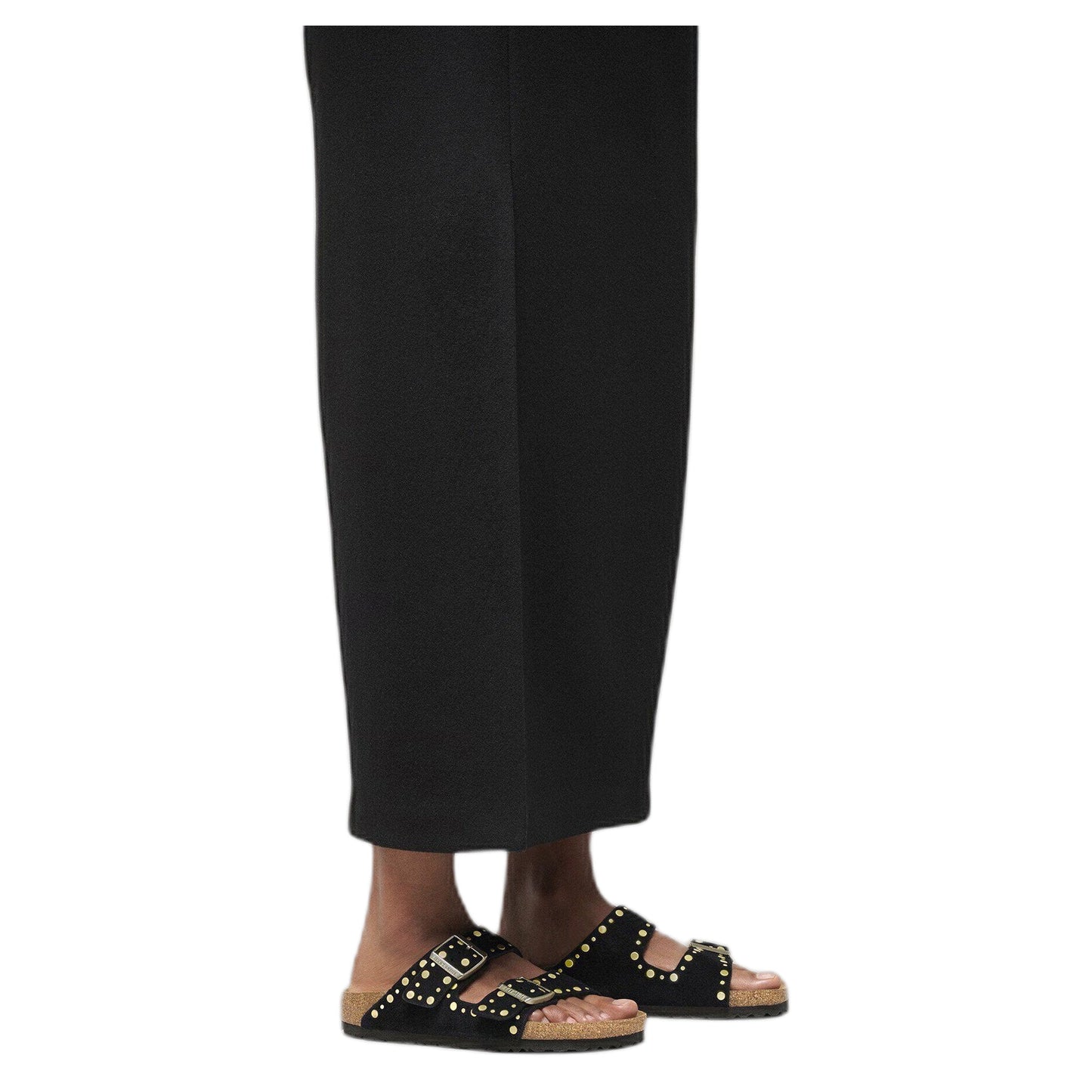 Sandali Birkenstock Arizona Rivet Suede Leather - Black-Francis Concept