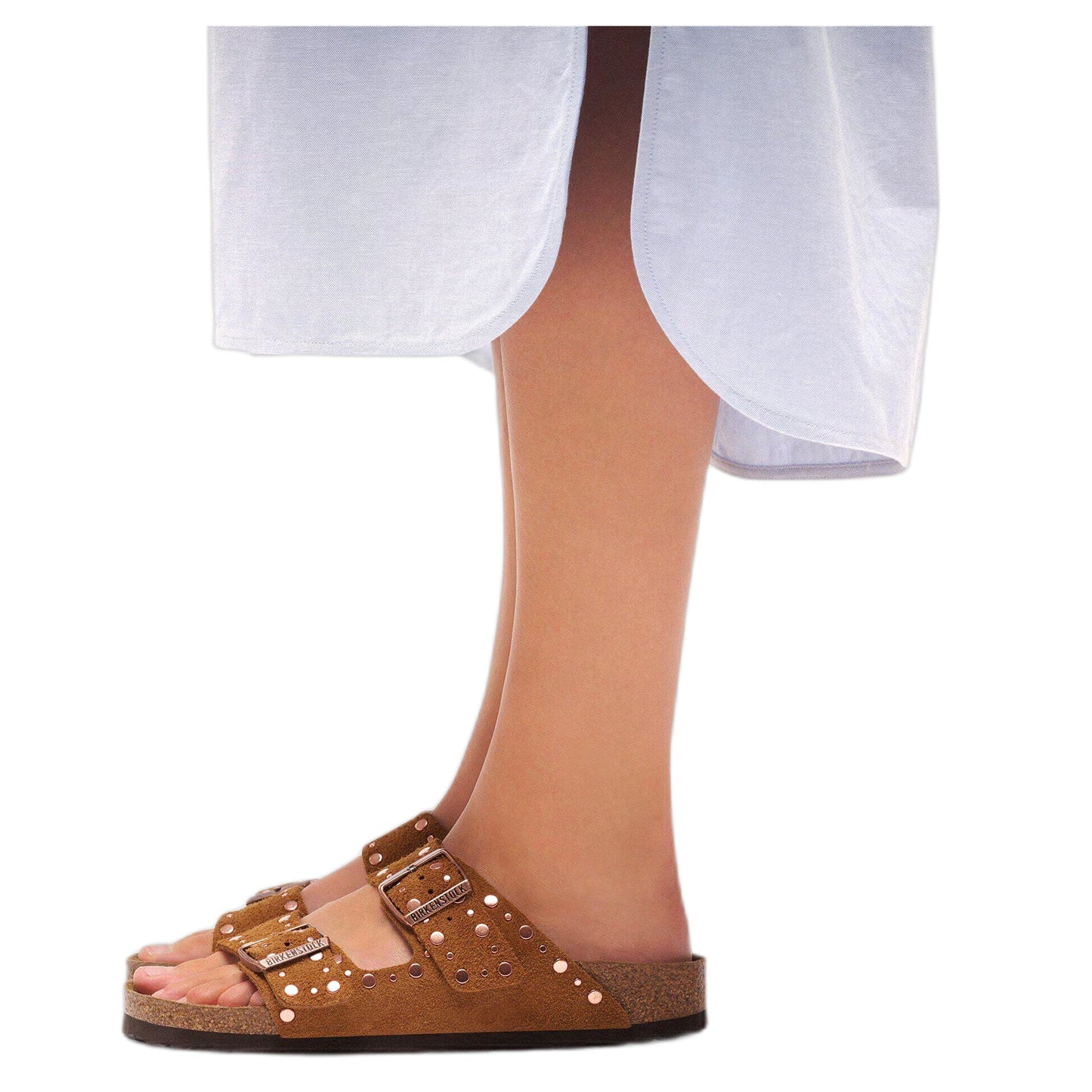 Sandali Birkenstock Arizona Rivet Suede Leather - Mink-Francis Concept