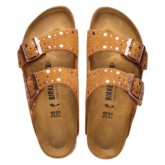 Sandali Birkenstock Arizona Rivet Suede Leather - Mink-Francis Concept