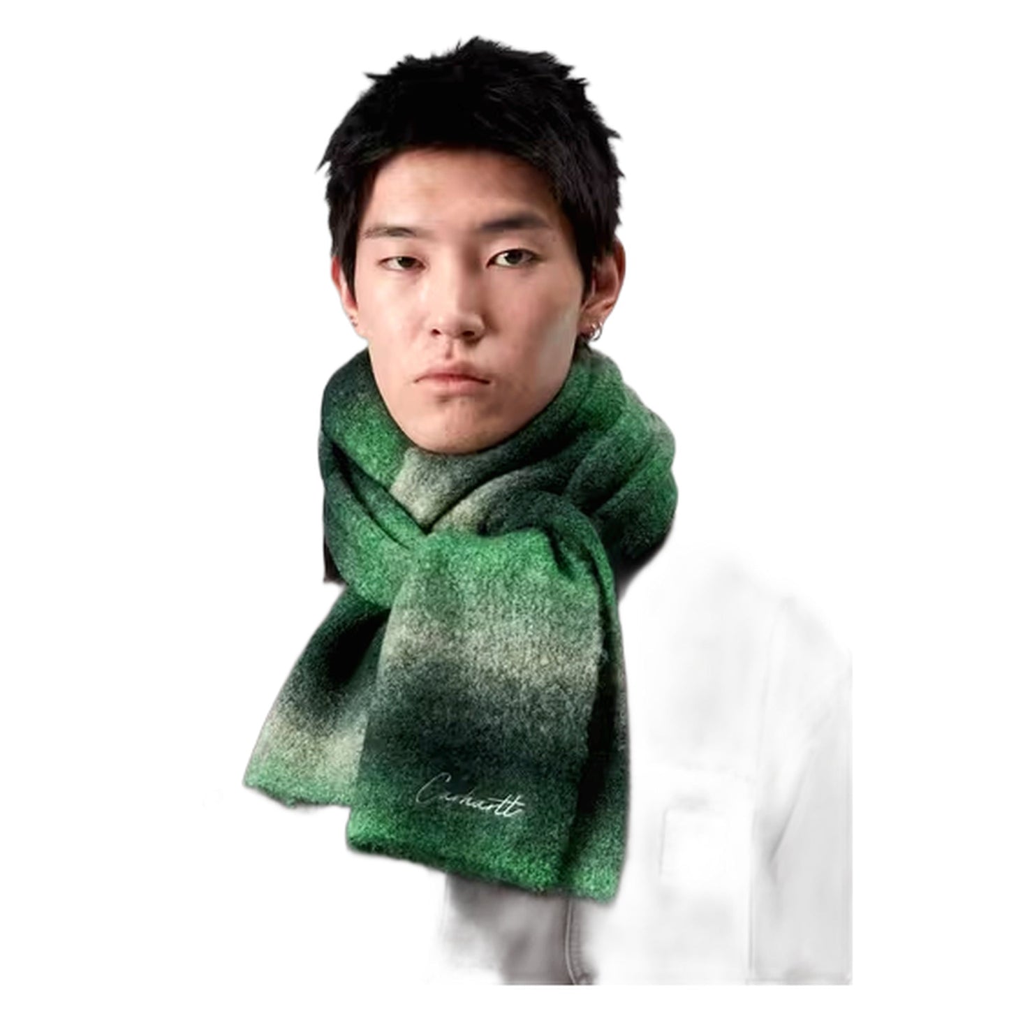 Sciarpa Carhartt Wip Tony Scarf Tony Stripe Jacquard - Dark Fir / Pale Olive - Sciarpe di Carhartt Wip | Francis Concept