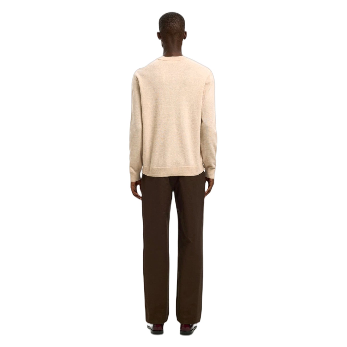 Selected Homme Merino Brushed Relaxed Crew - Oatmeal - di Selected Homme | Francis Concept