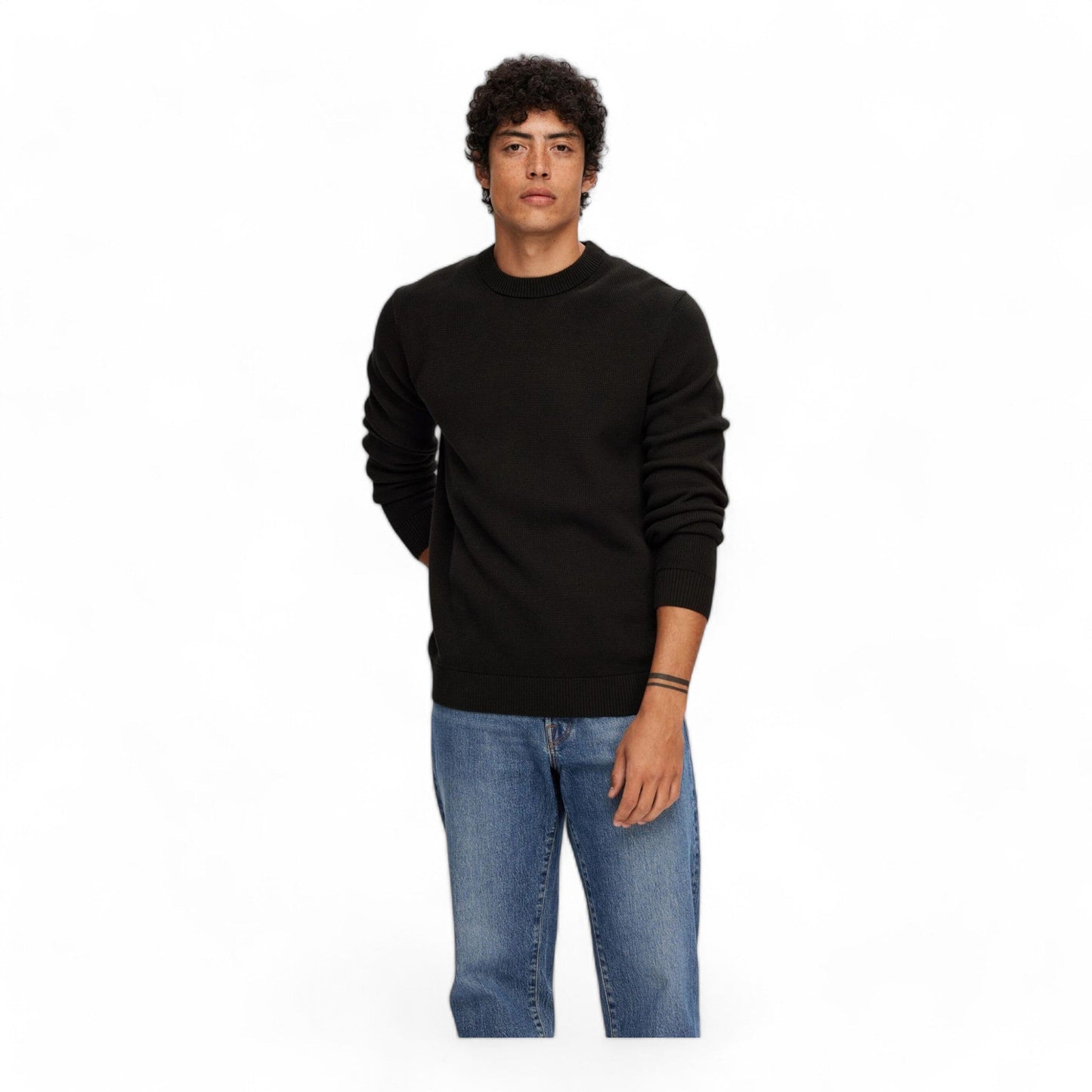 SELECTED HOMME SLHDANE LS KNIT STRUCTURE CREW NECK NOOS - Maglieria di Selected Homme | Francis Concept