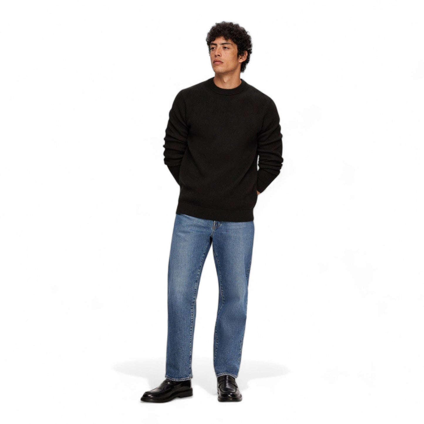 SELECTED HOMME SLHDANE LS KNIT STRUCTURE CREW NECK NOOS - Maglieria di Selected Homme | Francis Concept