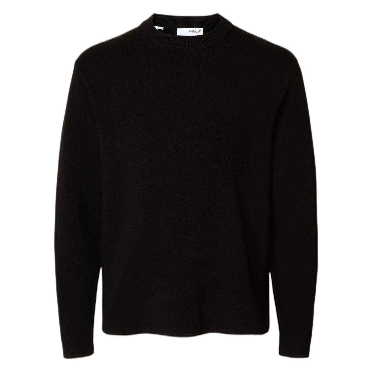 Selected Homme Teller Relaxes Crew Neck - Black - Maglieria di Selected Homme | Francis Concept