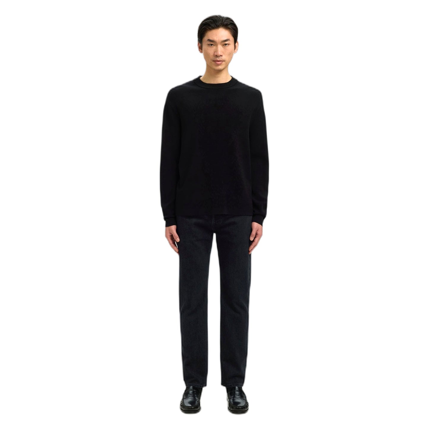 Selected Homme Teller Relaxes Crew Neck - Black - Maglieria di Selected Homme | Francis Concept