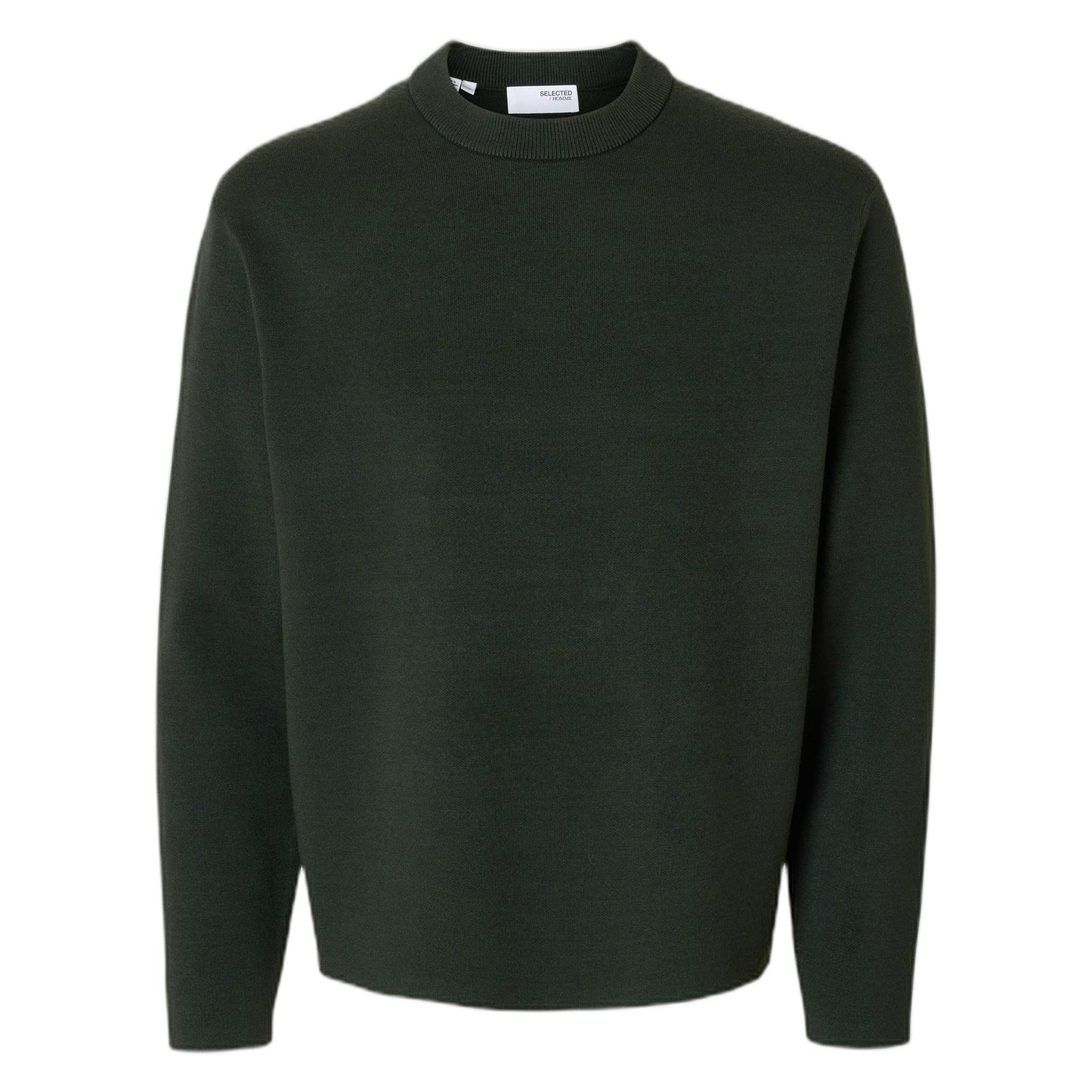 Selected Homme Teller Relaxes Crew Neck - Deep Forest - Maglieria di Selected Homme | Francis Concept