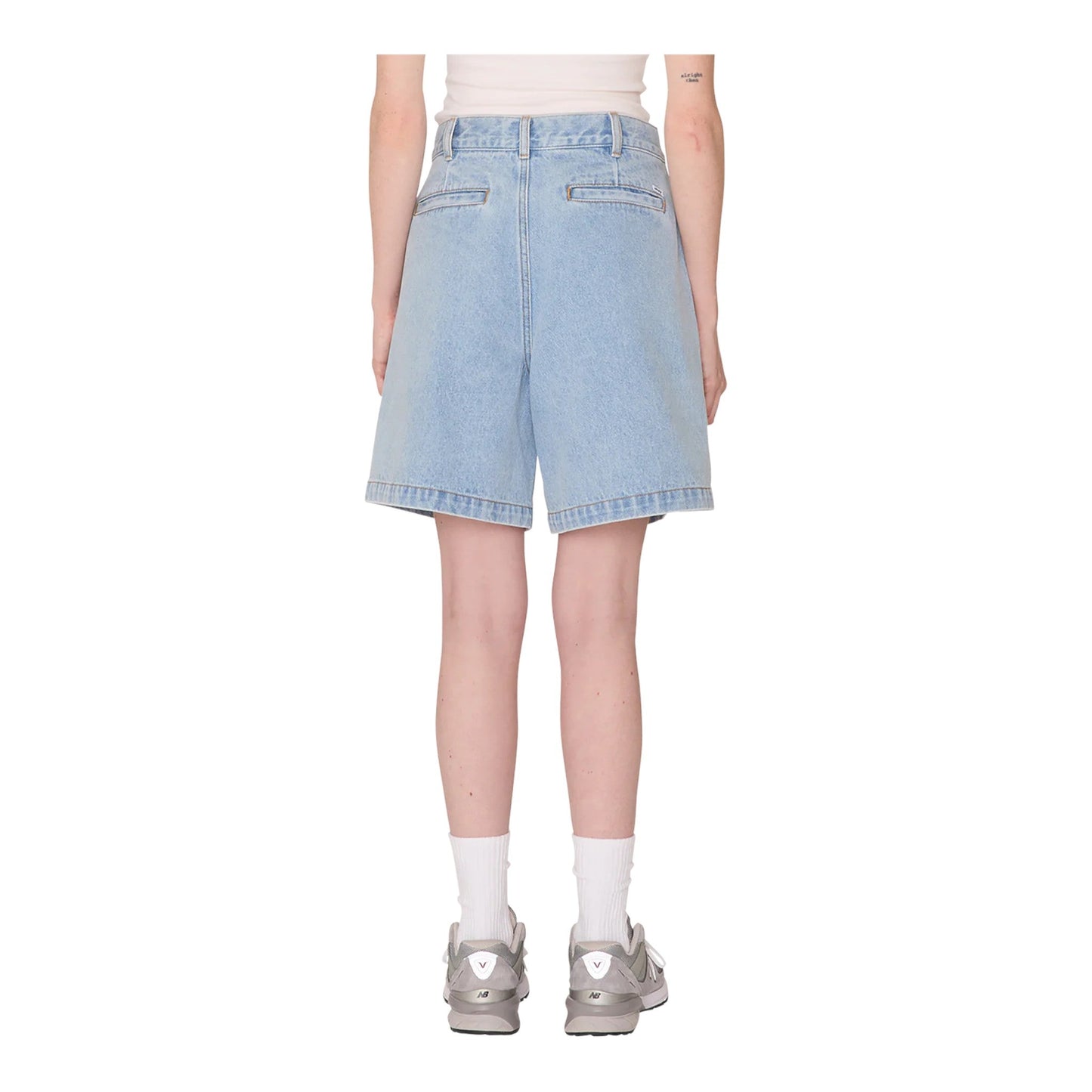 Shorts Obey Eli II Denim Pleated Short - Cirrus - Jeans di Obey | Francis Concept