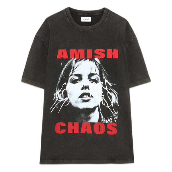 T-Shirt Amish jersey Caos Pigment Stone - Black - T-Shirt di Amish | Francis Concept