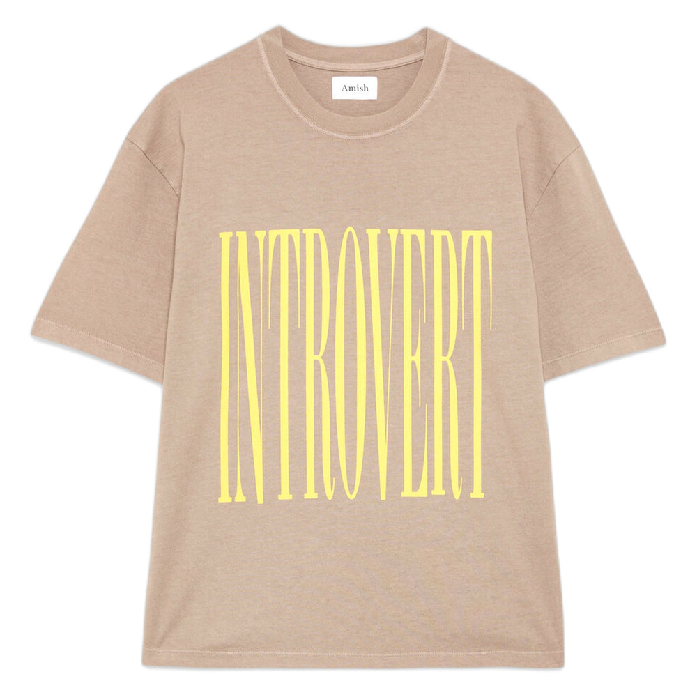 T-Shirt Amish Jersey Introvert - Mud Grey - T-Shirt di Amish | Francis Concept