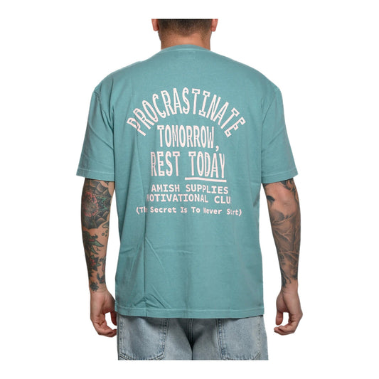 T-Shirt Amish Rest Pigment - Ocean - T-Shirt di Amish | Francis Concept