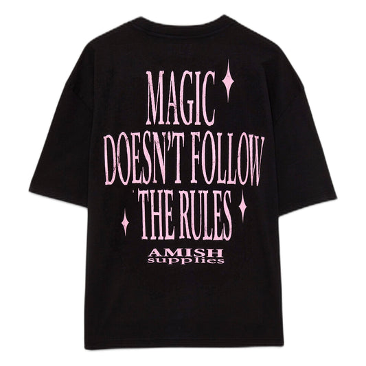 T-Shirt Amish Unisex Crop Jersey Magic Dyed - Washed Black