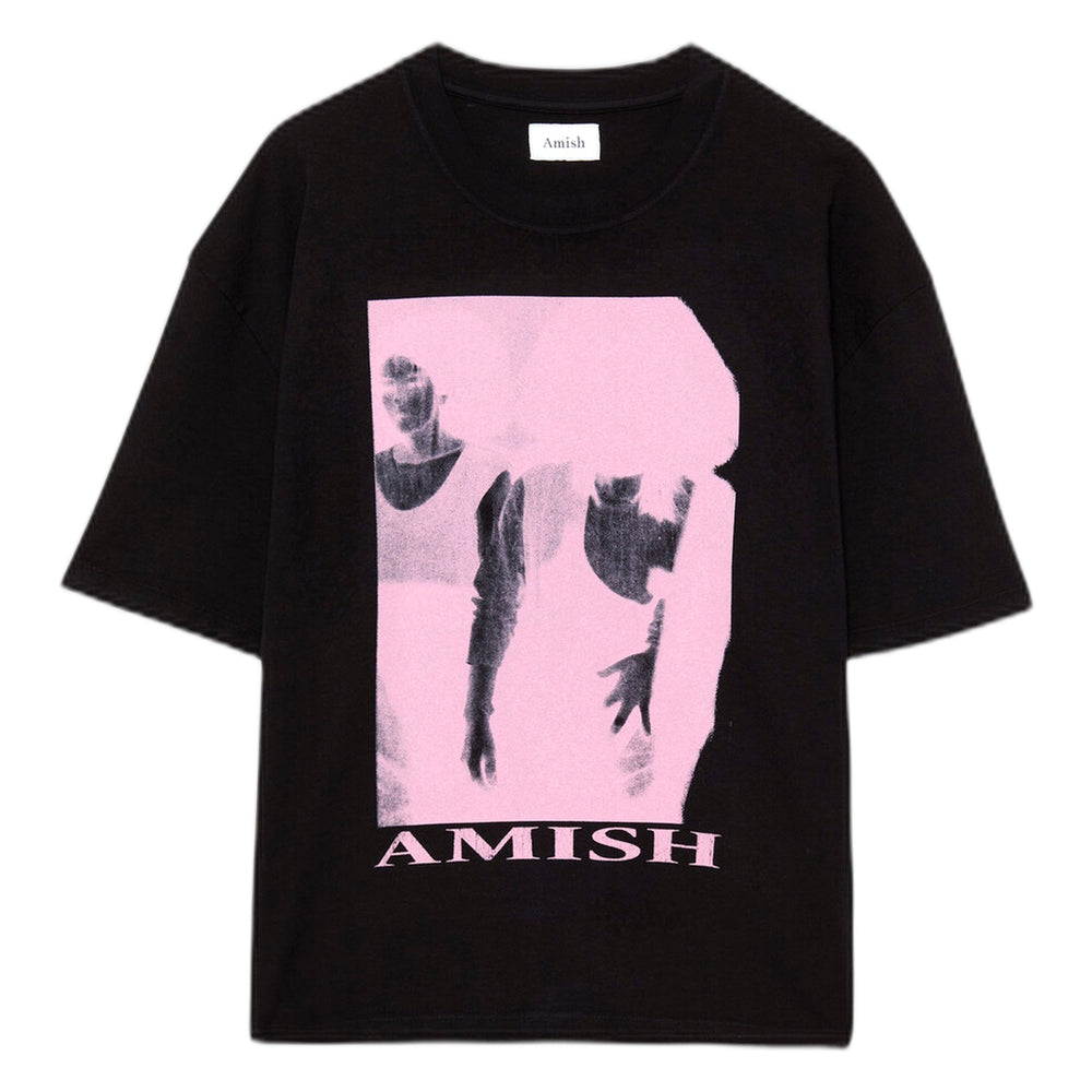 T-Shirt Amish Unisex Crop Jersey Magic Dyed - Washed Black