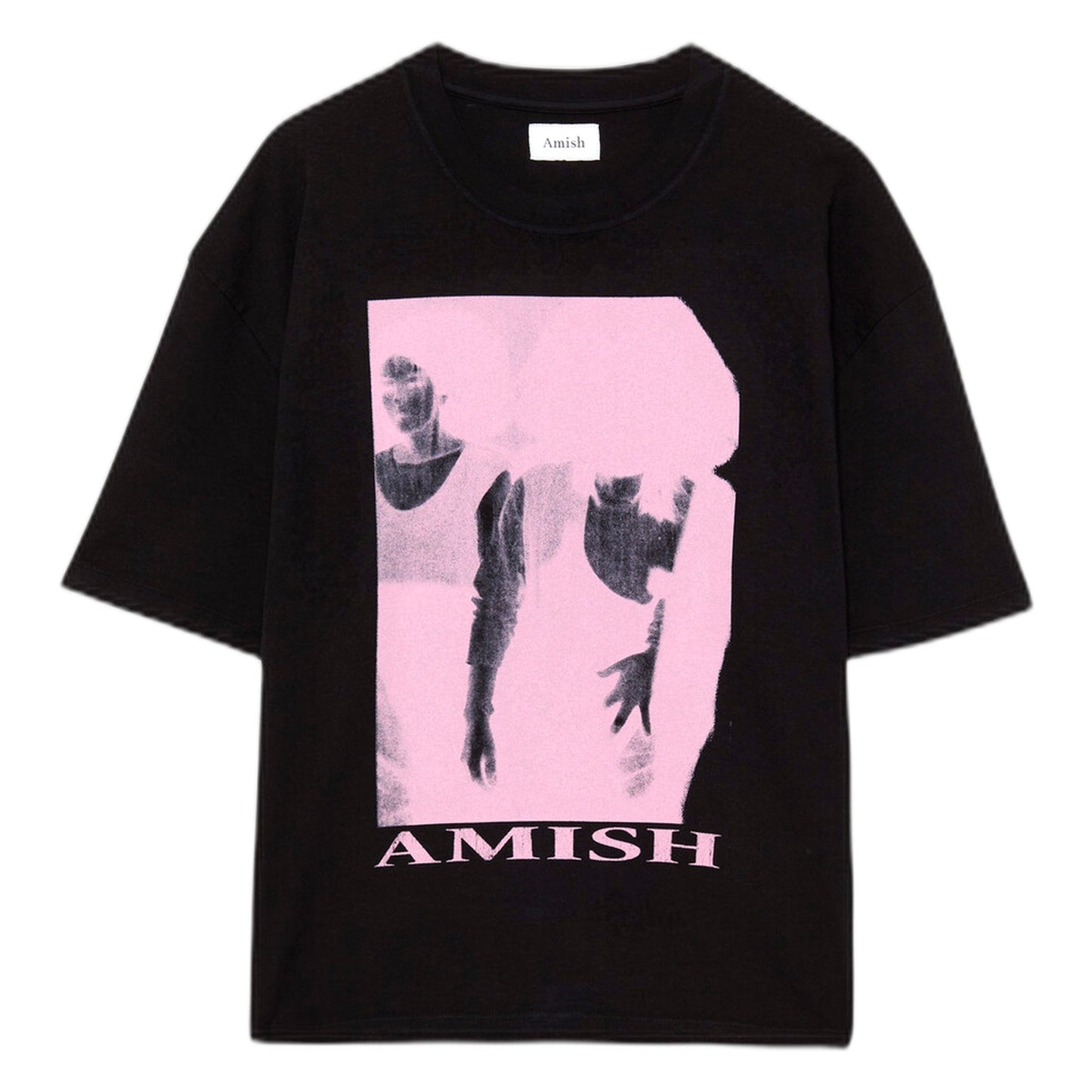 T-Shirt Amish Unisex Crop Jersey Magic Dyed - Washed Black