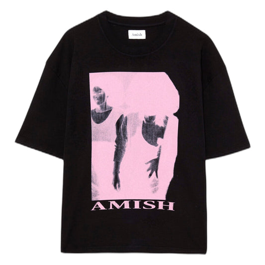 T-Shirt Amish Unisex Crop Jersey Magic Dyed - Washed Black