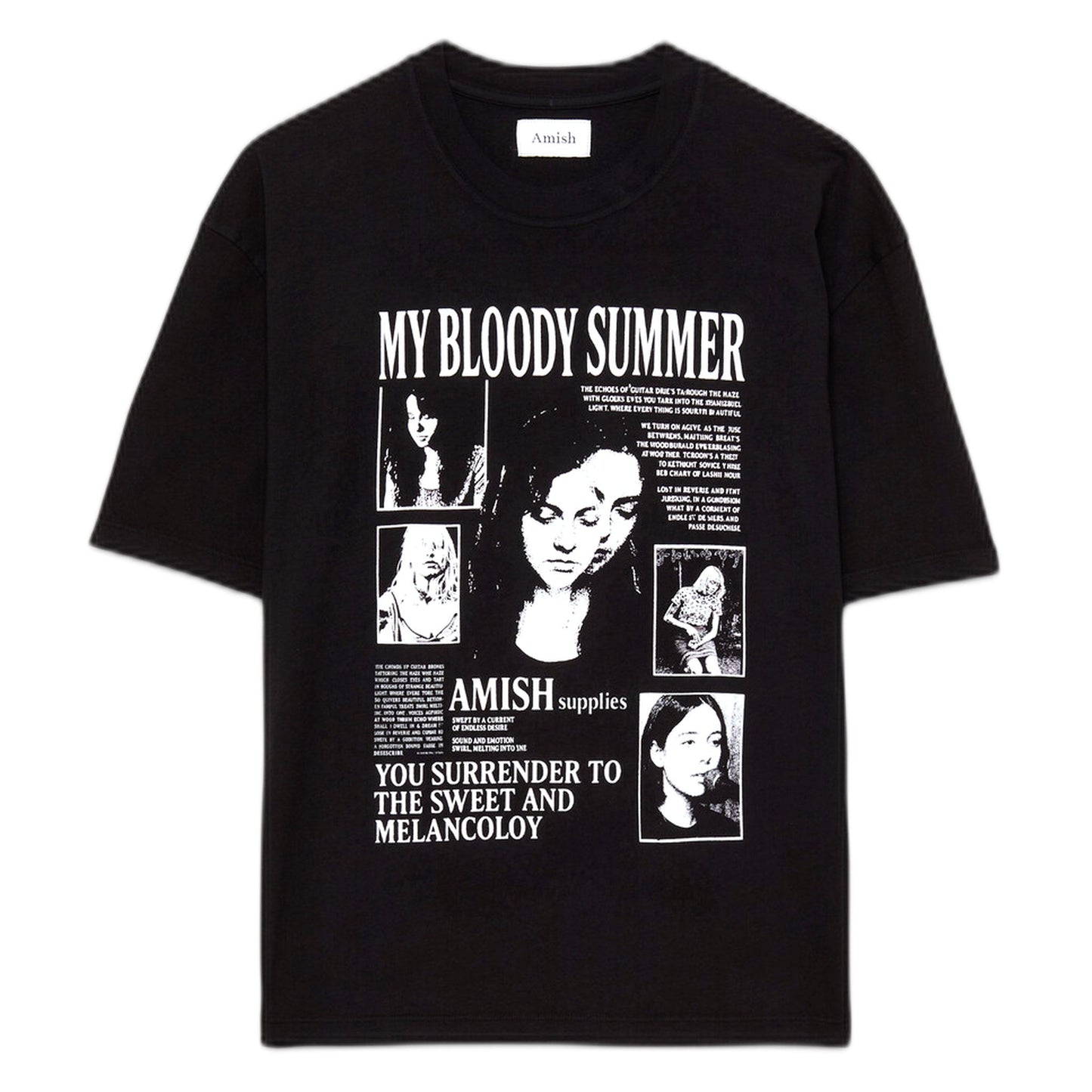 T-Shirt Amish Unisex Crop Jersey You Surrender - Washed Black
