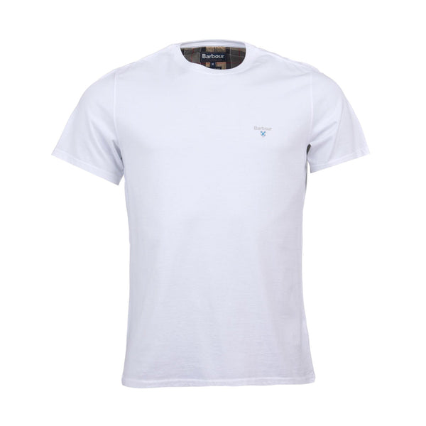 T-Shirt Barbour Tartan Sports Tee - White - T-Shirt di Barbour | Francis Concept