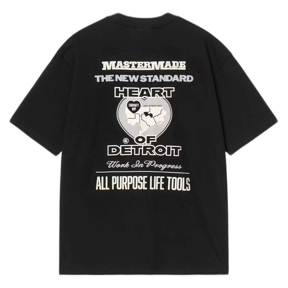 T-Shirt Carhartt Wip S/S Arcan T-Shirt - Black Heavy Stone Wash - T-Shirt di Carhartt Wip | Francis Concept