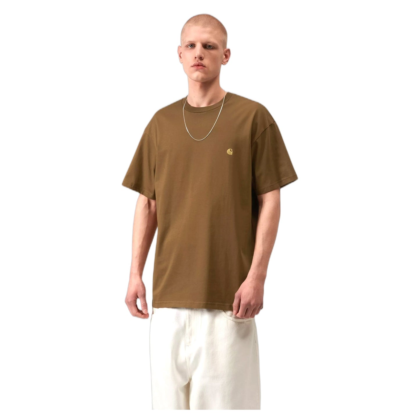 T-Shirt Carhartt Wip S/S Chase - Hamilton Brown / Gold-Francis Concept