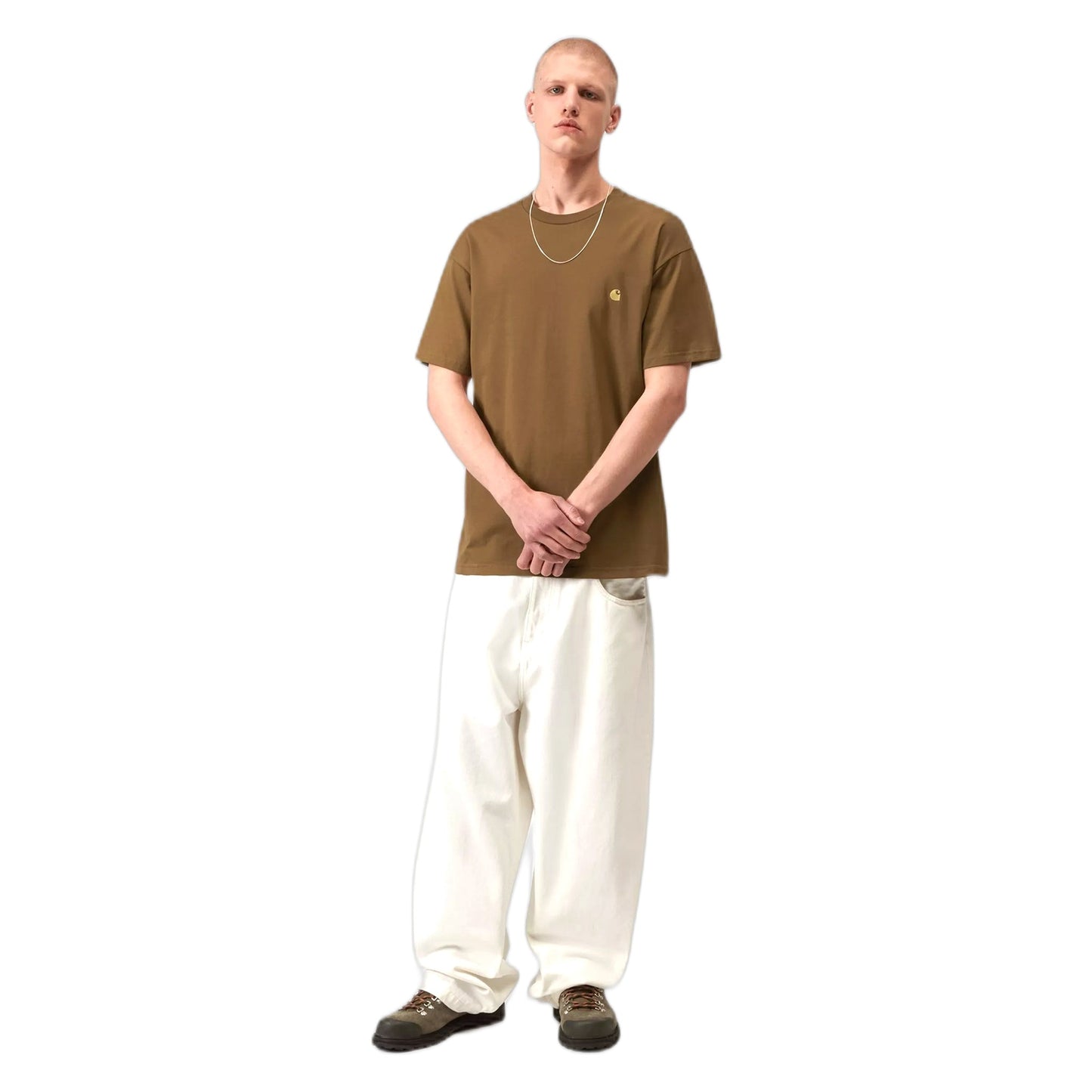 T-Shirt Carhartt Wip S/S Chase - Hamilton Brown / Gold-Francis Concept