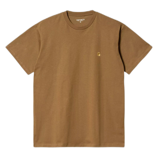 T-Shirt Carhartt Wip S/S Chase - Hamilton Brown / Gold-Francis Concept