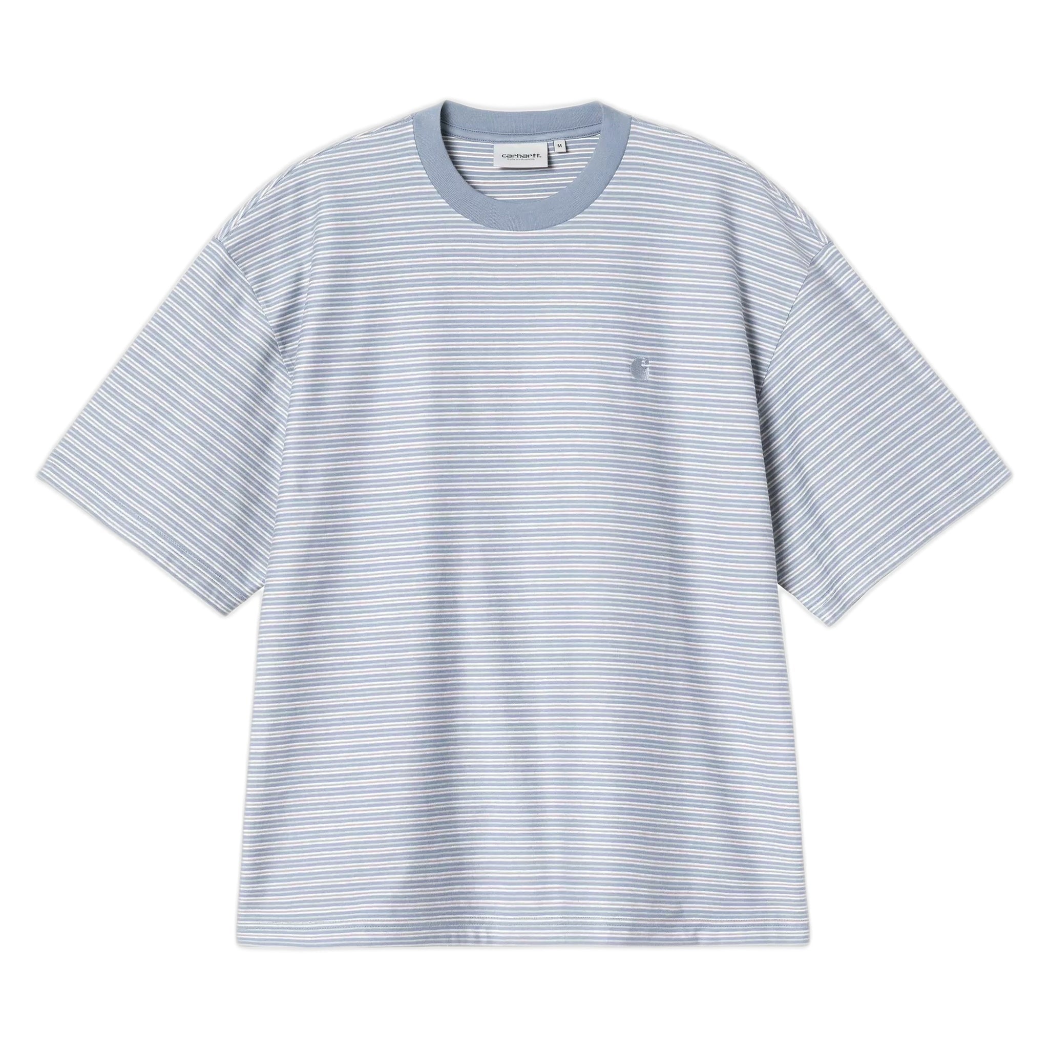 T-Shirt Carhartt Wip S/S Dupree T-Shirt - Dupree Stripe, Shady Blue - T-Shirt di Carhartt Wip | Francis Concept