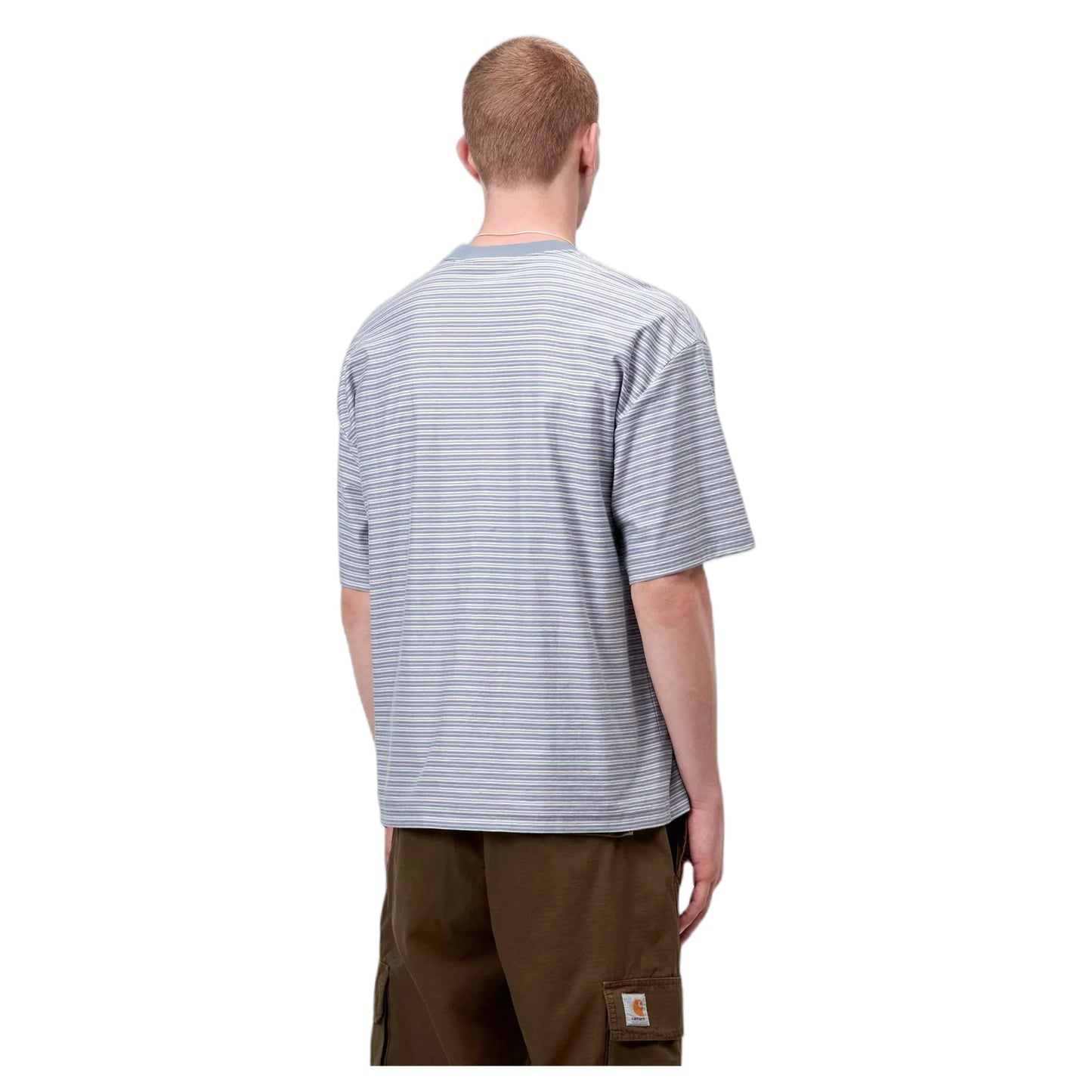 T-Shirt Carhartt Wip S/S Dupree T-Shirt -Dupree Stripe, Shady Blue