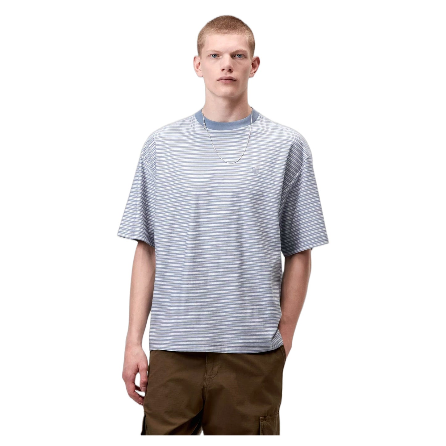 T-Shirt Carhartt Wip S/S Dupree T-Shirt -Dupree Stripe, Shady Blue