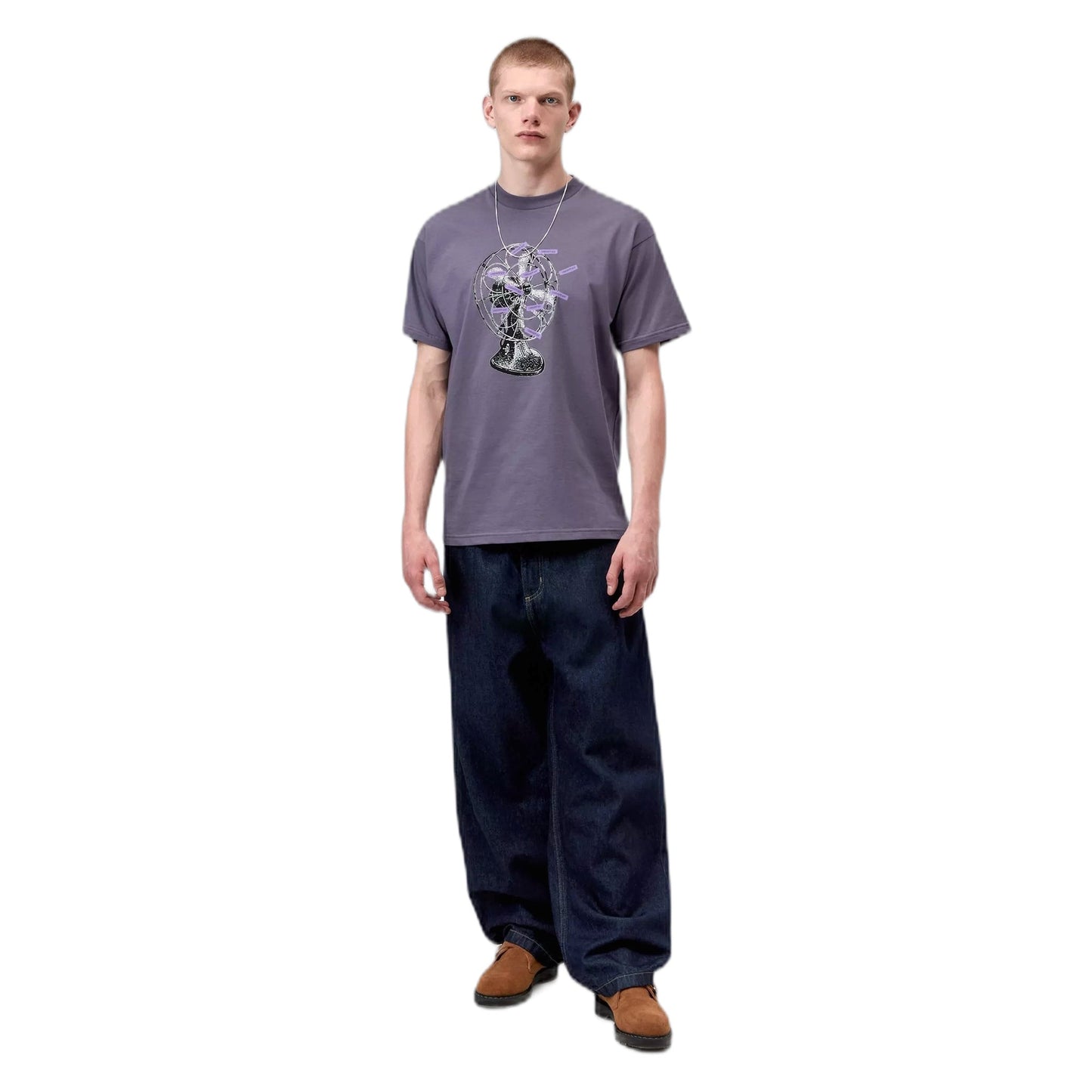 T-Shirt Carhartt Wip S/S Fan T-Shirt -Shady Purple-Francis Concept