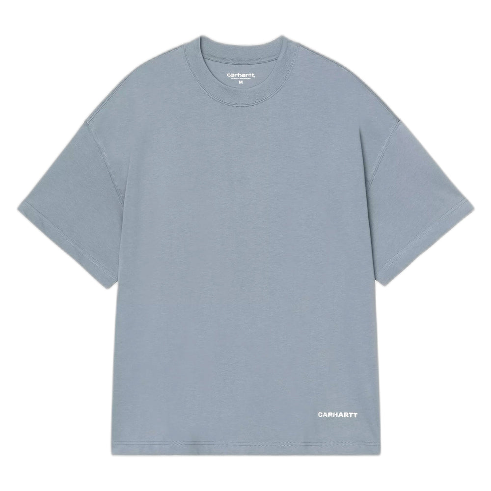 T-Shirt Carhartt Wip S/S Link Script T-Shirt - Velvet Blue / White