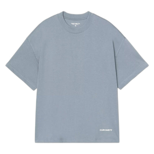 T-Shirt Carhartt Wip S/S Link Script T-Shirt - Velvet Blue / White