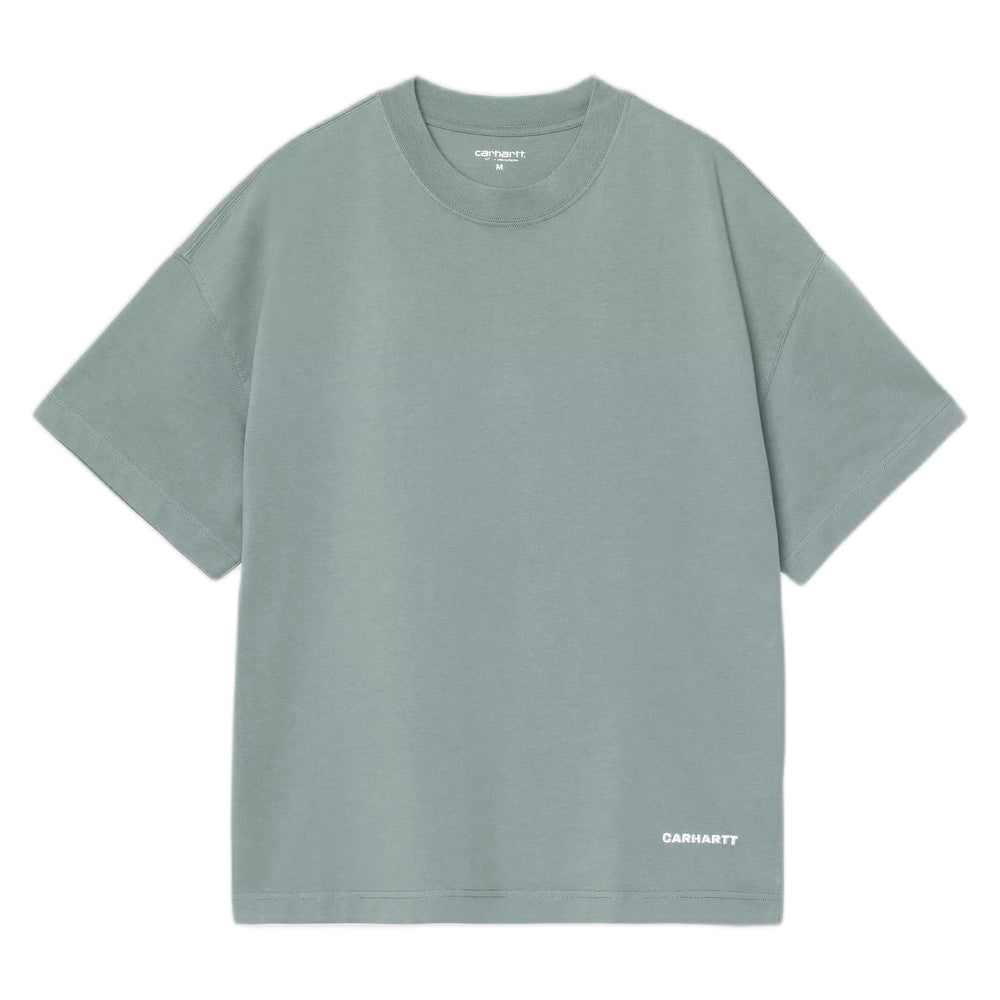 T-Shirt Carhartt Wip S/S Link Script T-Shirt - Velvet Green / White