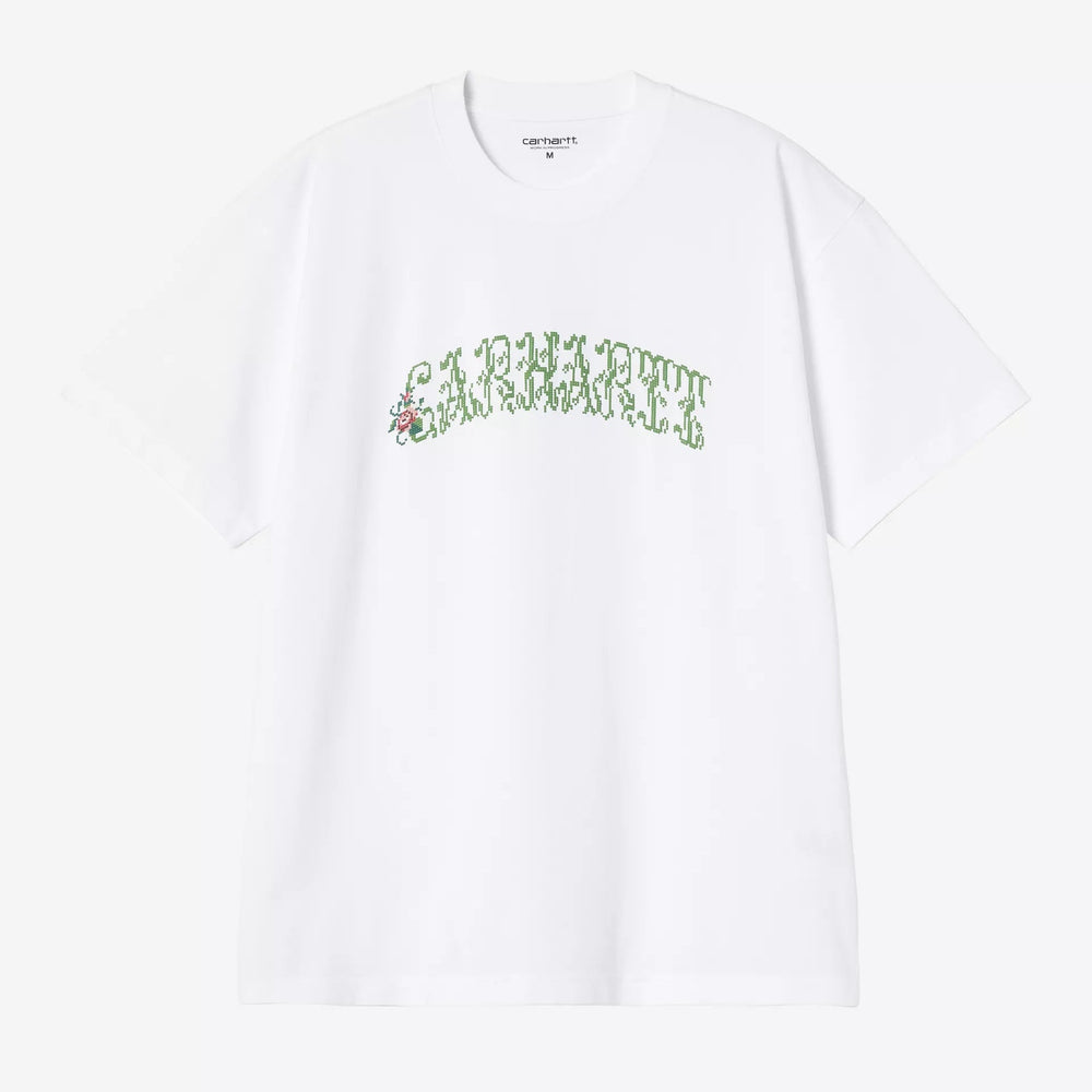 T-Shirt Carhartt Wip S/S Monogram - White-Francis Concept