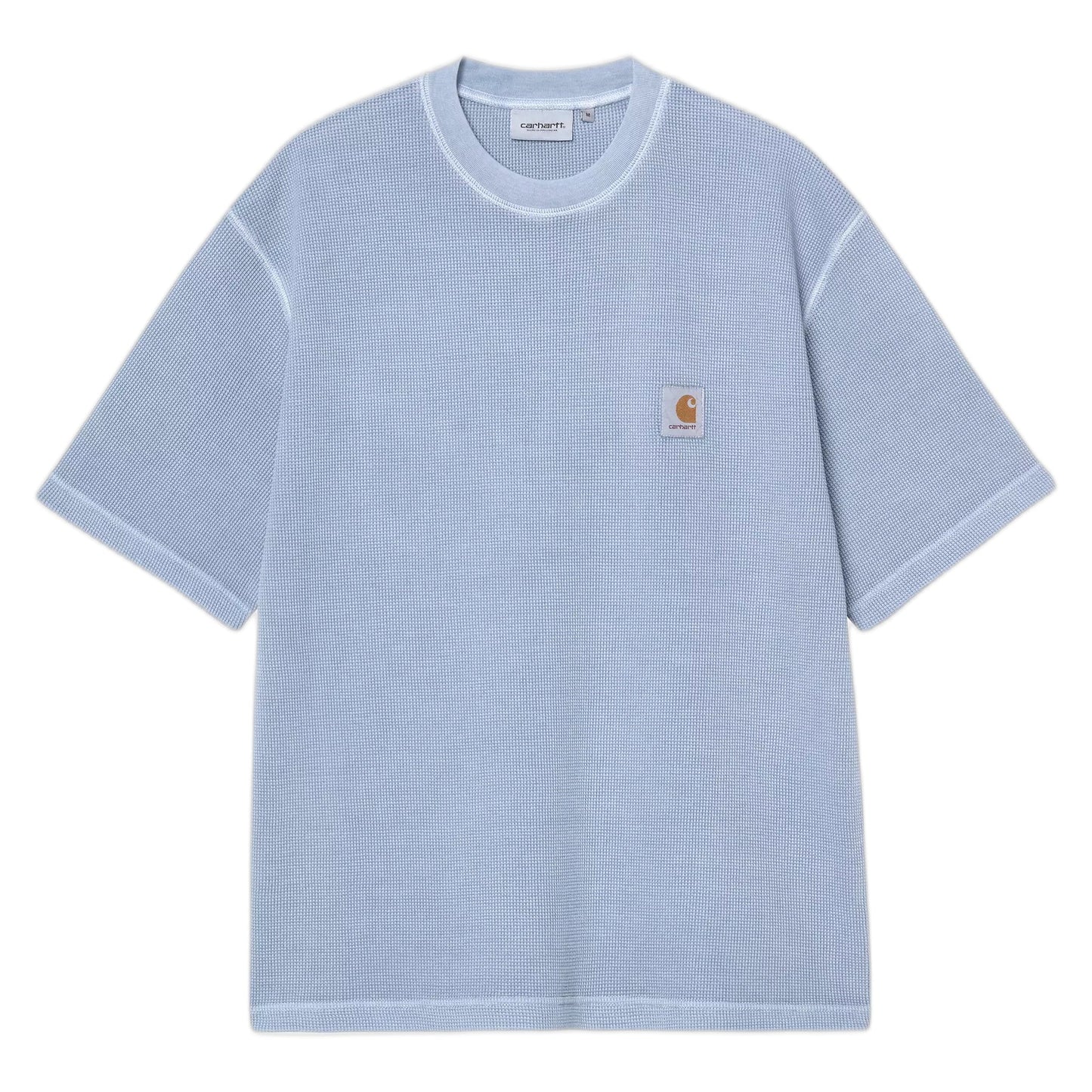 T-Shirt Carhartt Wip S/S Nelson Waffle T-Shirt - Gentle Blue Garment Dyed