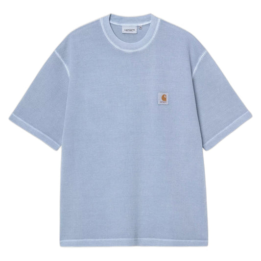 T-Shirt Carhartt Wip S/S Nelson Waffle T-Shirt - Gentle Blue Garment Dyed