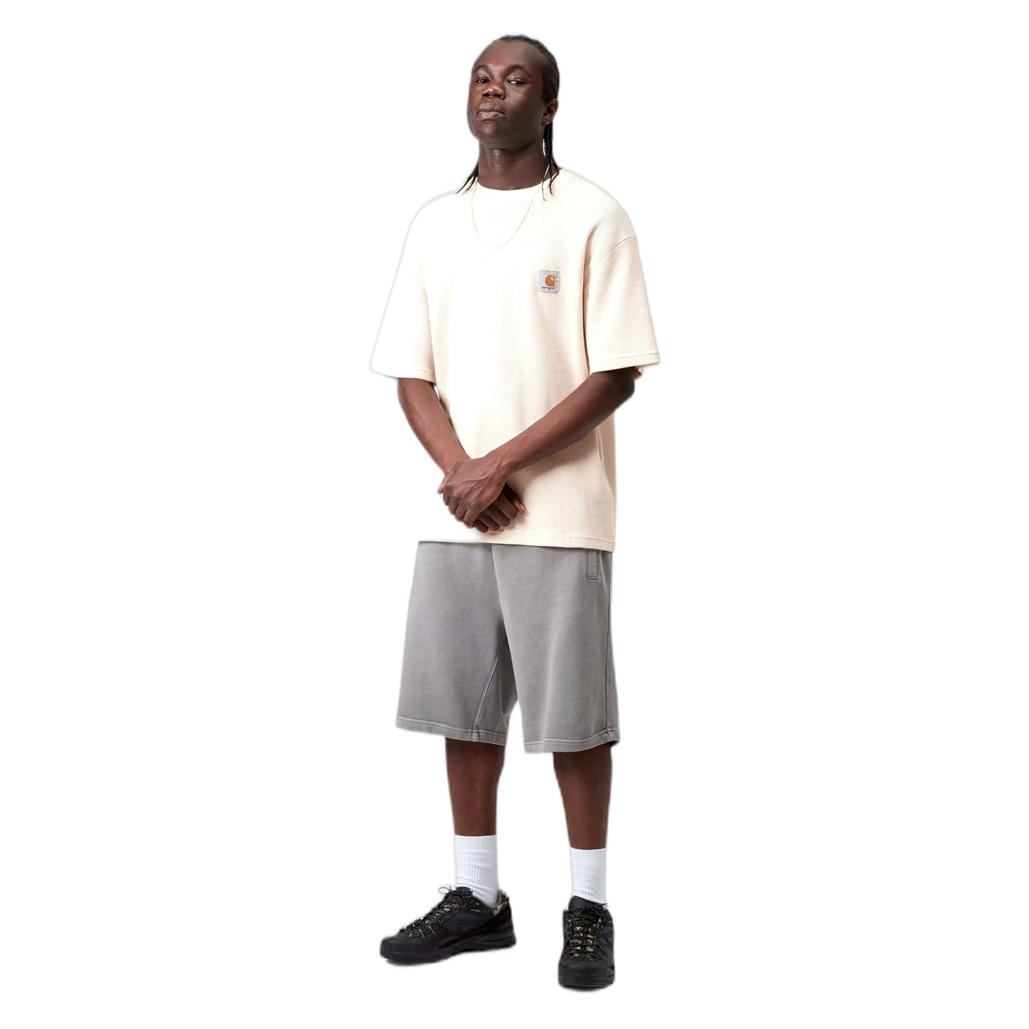 T-Shirt Carhartt Wip S/S Nelson Waffle T-Shirt - Natural Garment Dyed