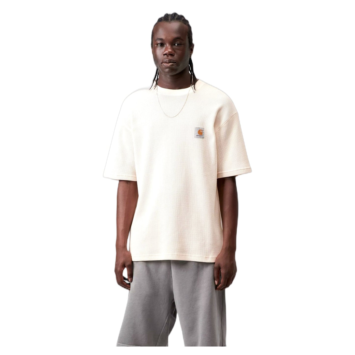 T-Shirt Carhartt Wip S/S Nelson Waffle T-Shirt - Natural Garment Dyed