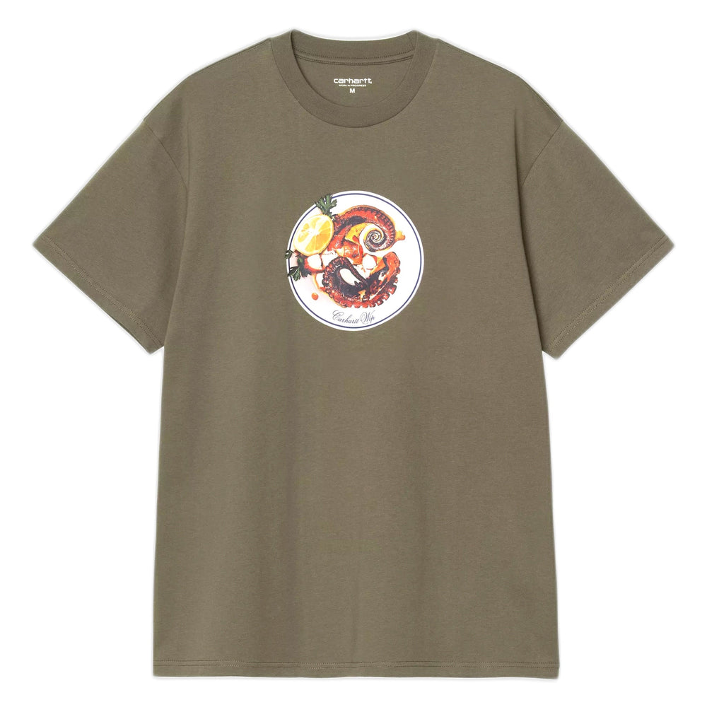 T-Shirt Carhartt Wip S/S Octopus T-Shirt - Leaf - T-Shirt di Carhartt Wip | Francis Concept