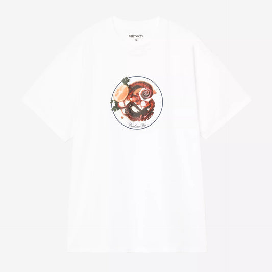 T-Shirt Carhartt Wip S/S Octopus T-Shirt - White-Francis Concept