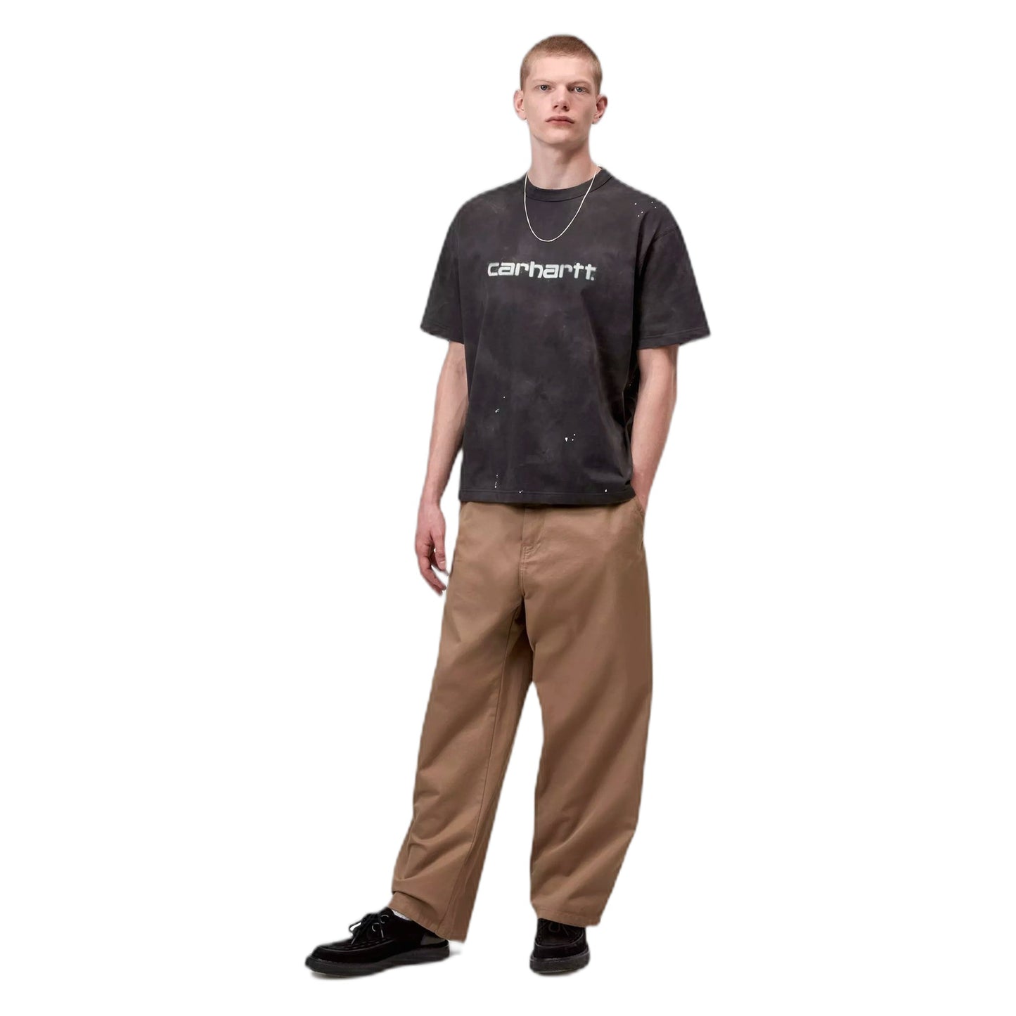 T-Shirt Carhartt Wip S/S Painter T-Shirt - Black destroy wash, splatter